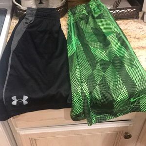 Two pair of boys youth large shorts